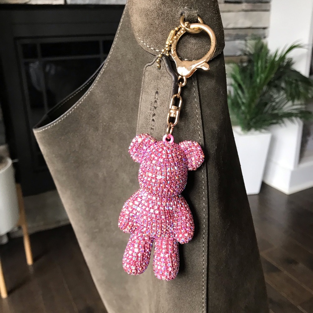 Glitter Bear Bag Charm Key Chain